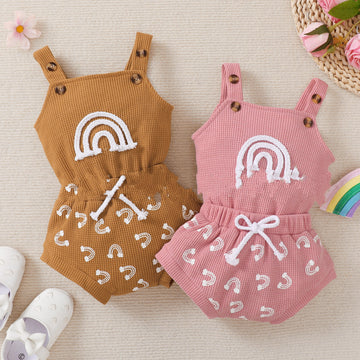 Children's Clothing Sleeveless Waffle Print