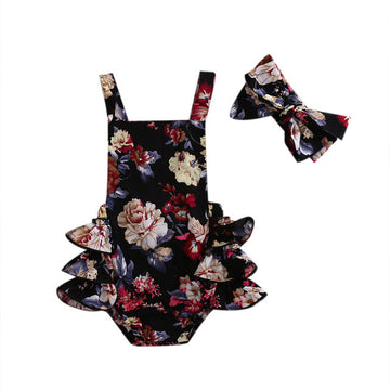 Floral one-piece romper