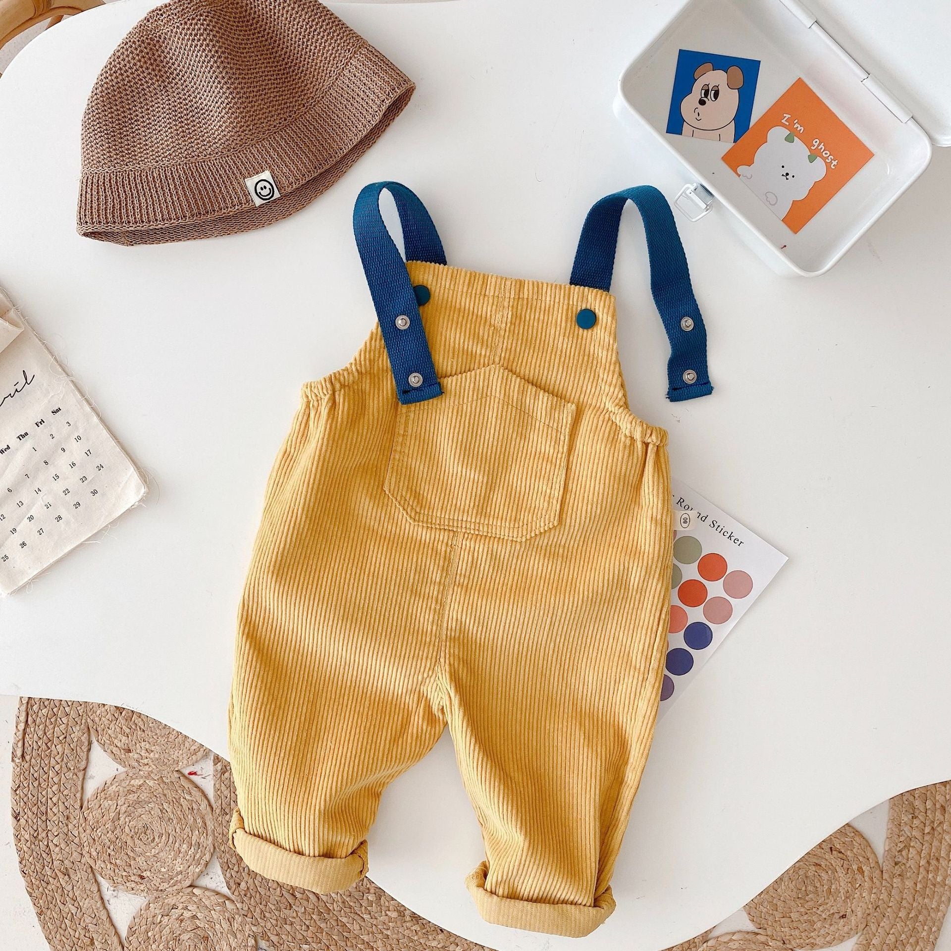 Korean Style Corduroy Jumpsuit For Boys