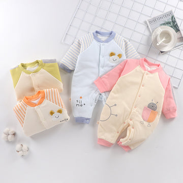 Baby plus cotton warm romper jumpsuit