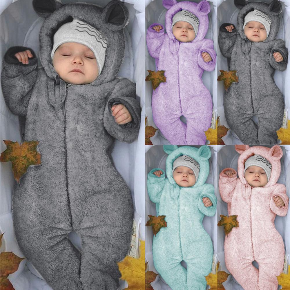 Hooded design jumpsuit with fleece