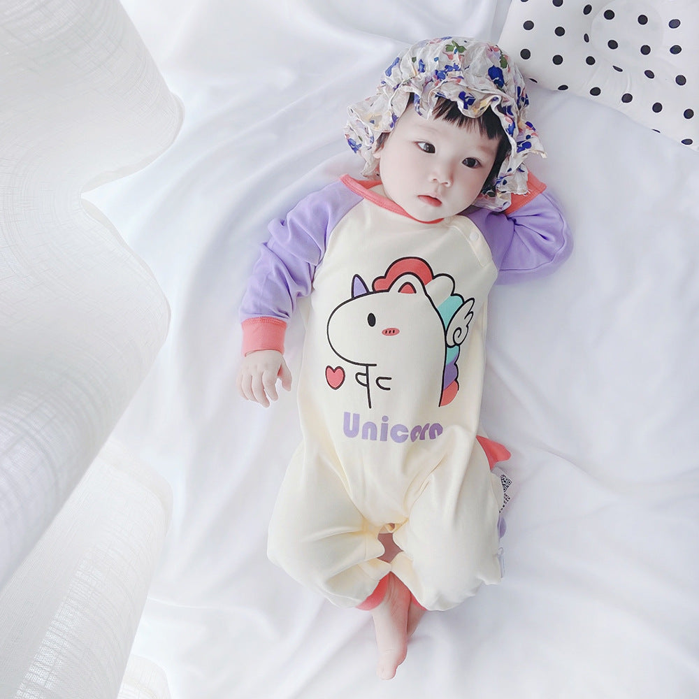 Newborn Baby One-Piece Romper Three-Month Baby Outing Clothes