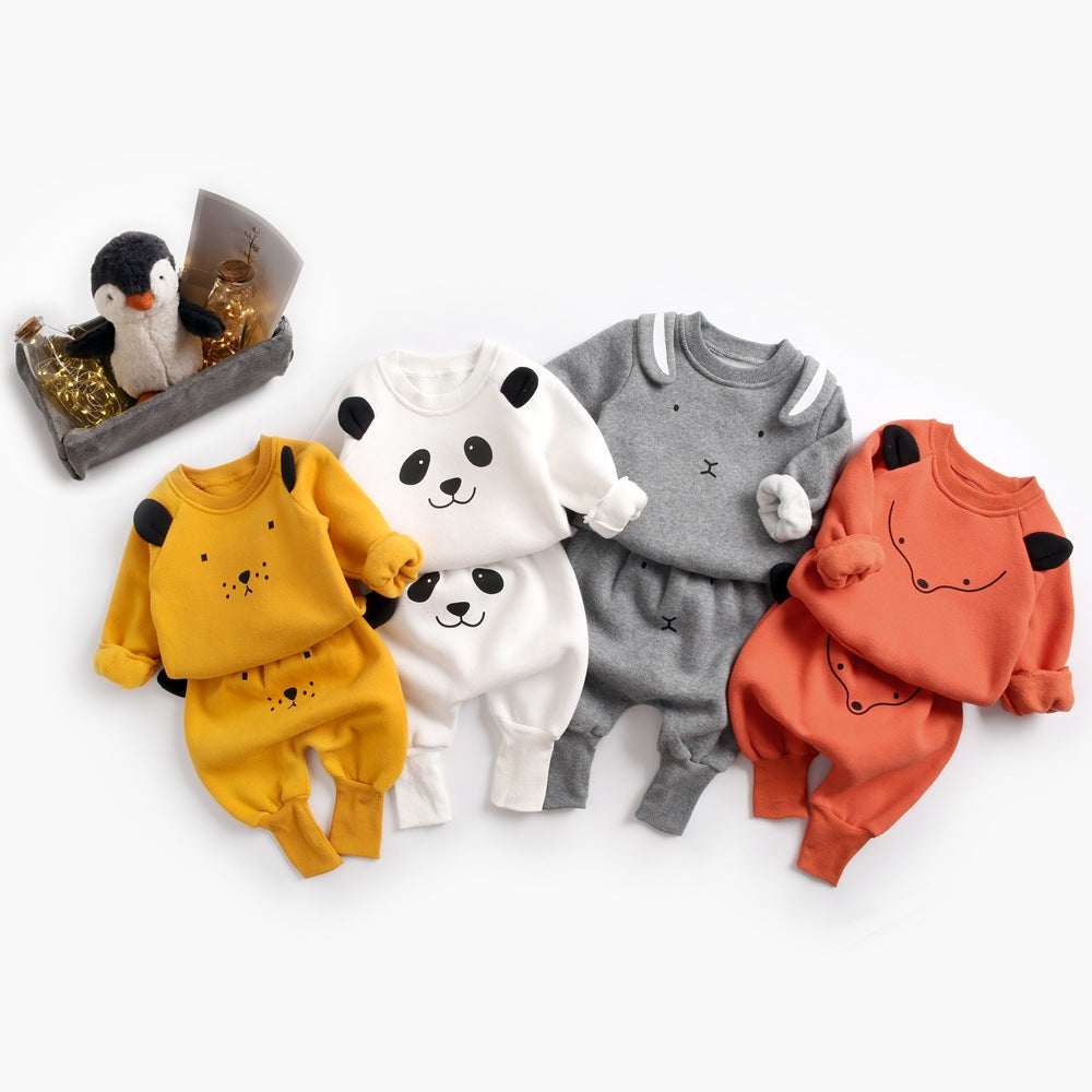 Korean version of the animal children's hoodie Harun pantsuit