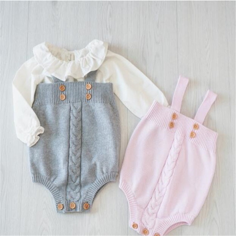 Knitted wool triangle Romper