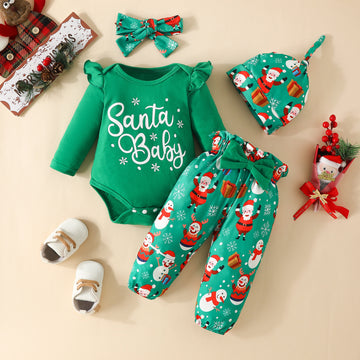 Bowknot Christmas Gift Baby 4 PCs Set