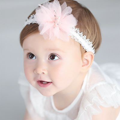 Baby hair band new Korean Korean Handmade flower children with baby hair wholesale