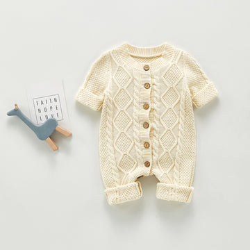 Baby cotton and woolen bodysuit