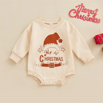 Fashion Christmas Baby Rompers 0-24M Toddler Newborn Infant