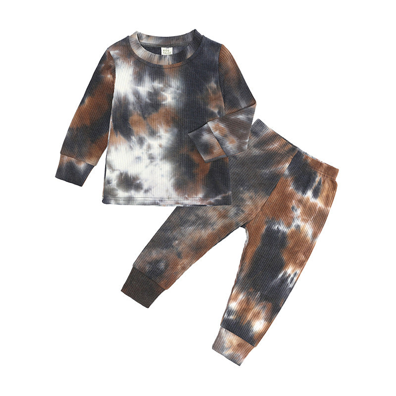 Tie-dye Pit Strip Suit For Boys And Girls