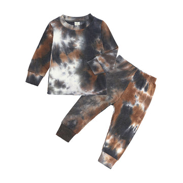 Tie-dye Pit Strip Suit For Boys And Girls