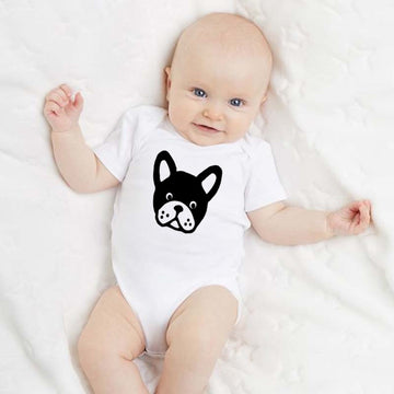 Baby Onesie Dog Print Summer Short Sleeve Bag Fart