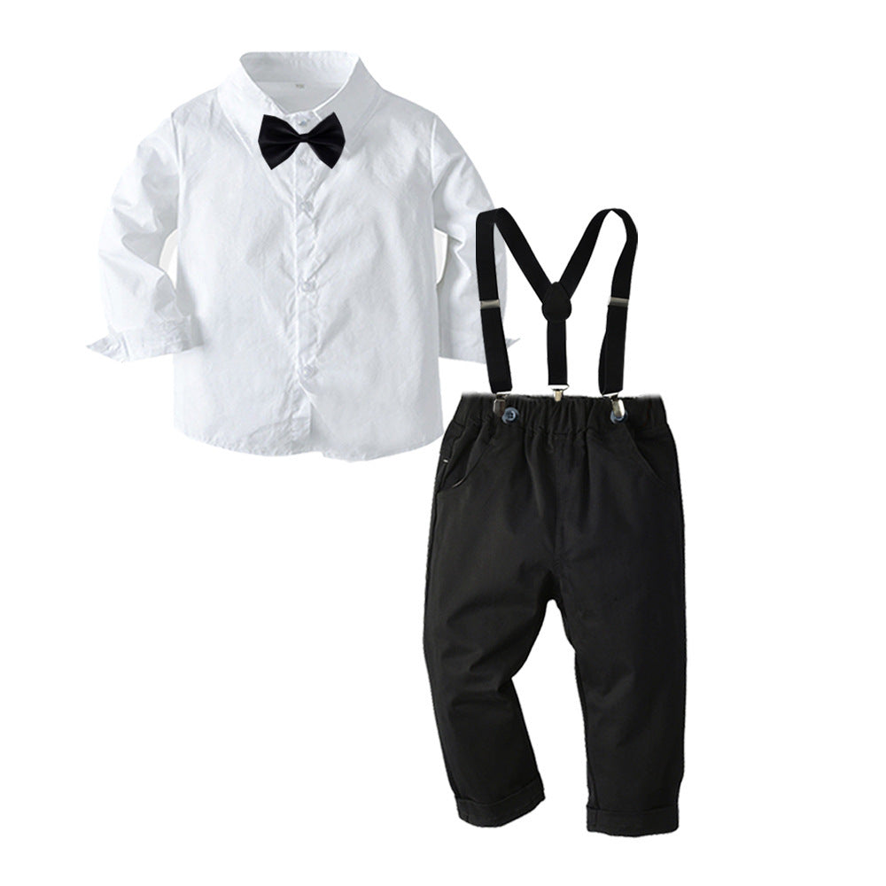 Boys' Suit Shirt Overalls Formal Wear Host's Dress