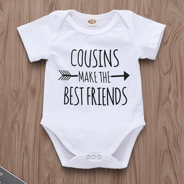 Baby COUSINS Pattern Short Sleeve Onesie