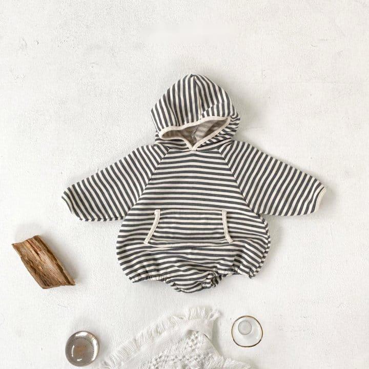 Baby Striped Hooded Romper Autumn Long Sleeve