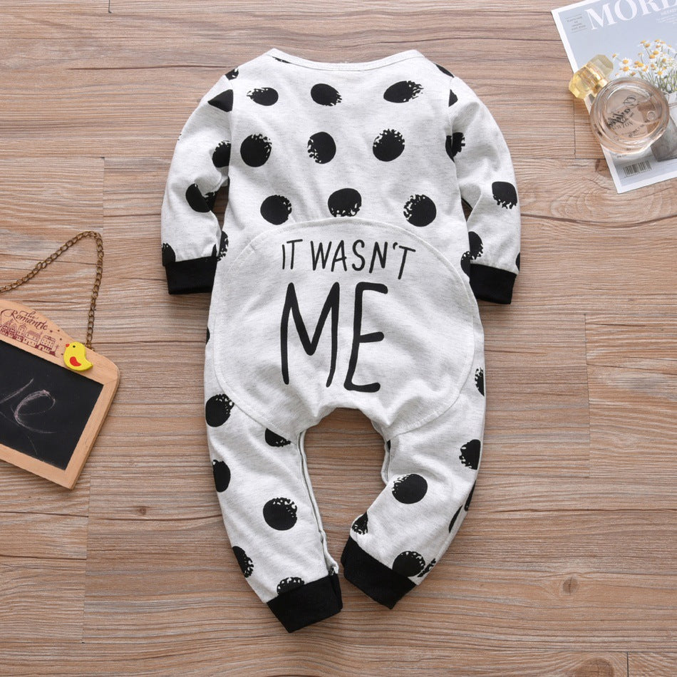 Baby Long-sleeved Knitted Cotton One-piece Romper