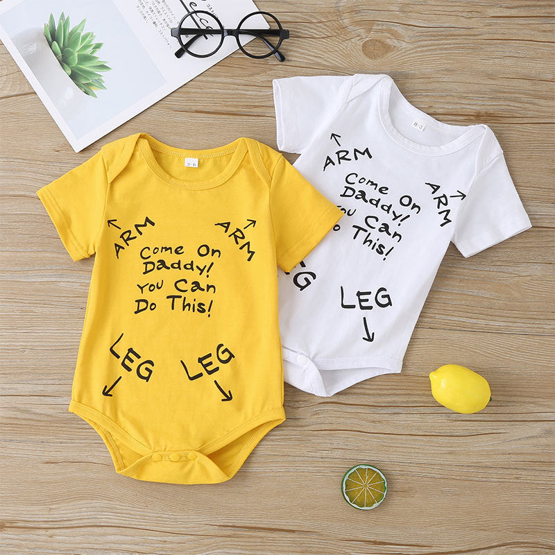 Baby Short-Sleeved Romper Casual European And American Fashion Newborn New One-Piece