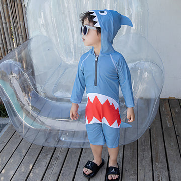 Boys' Shark one piece swimsuit