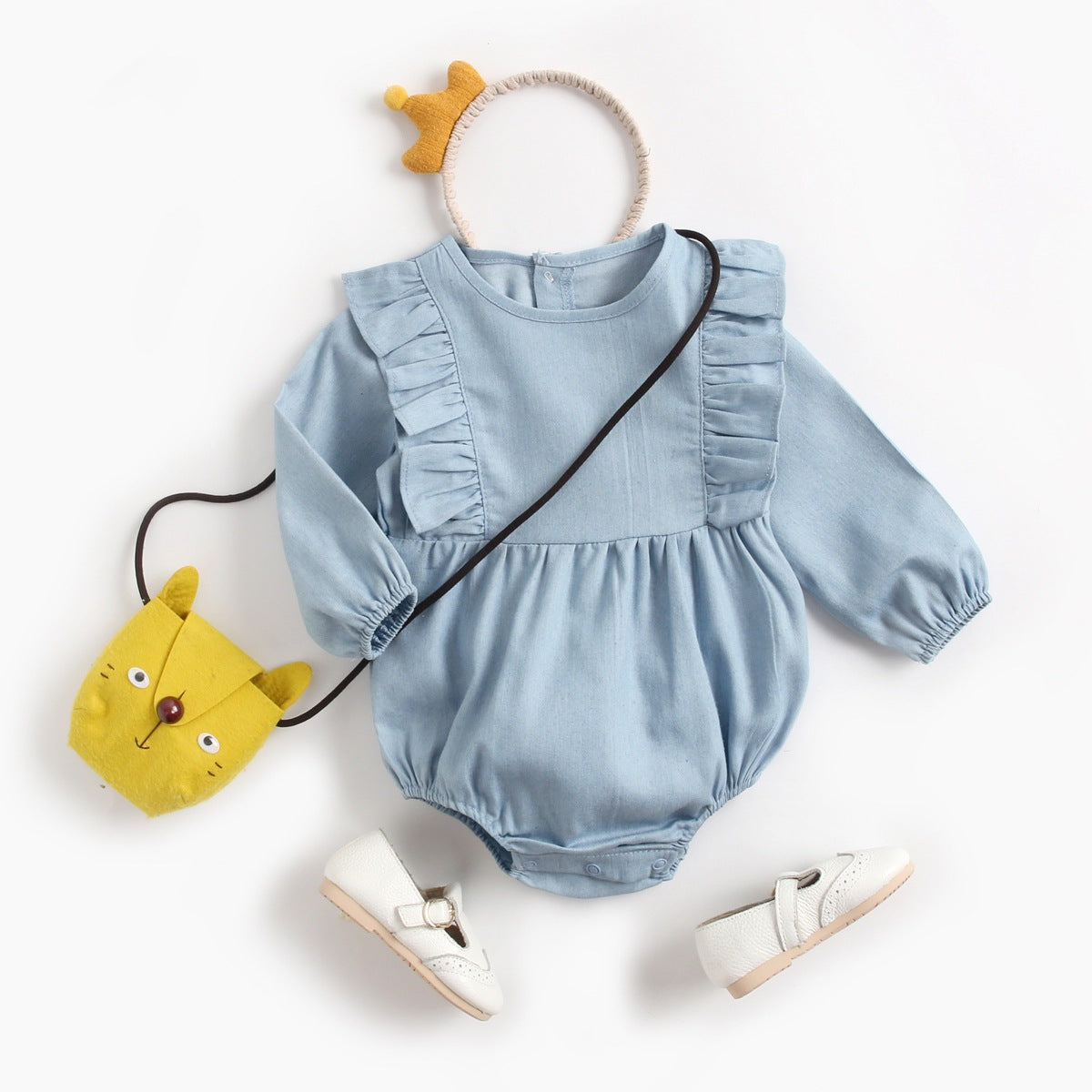 Baby Denim Clothes Bodysuit Wrap Fart Romper