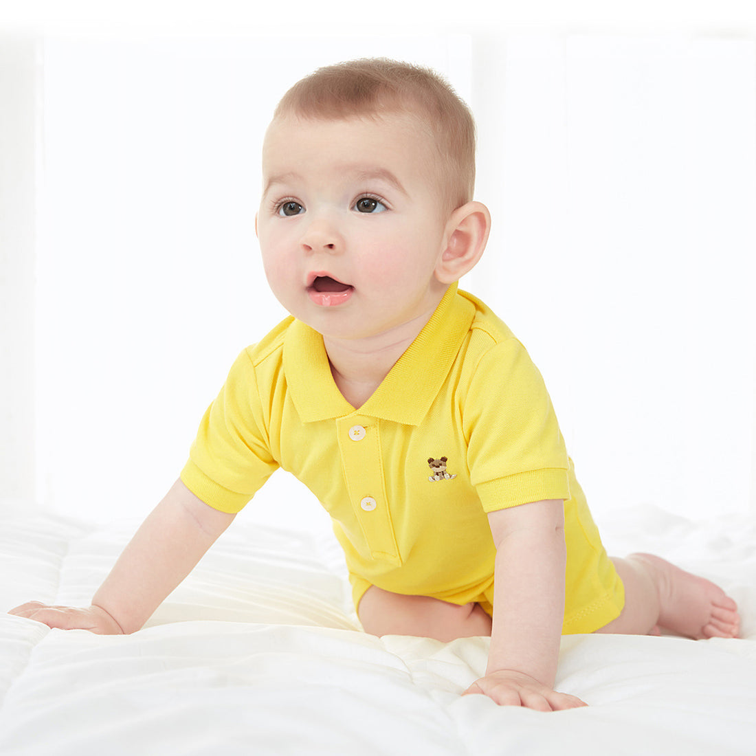 POLO lapel baby one-piece romper