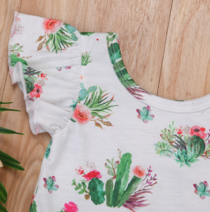 Cotton printed cactus suit