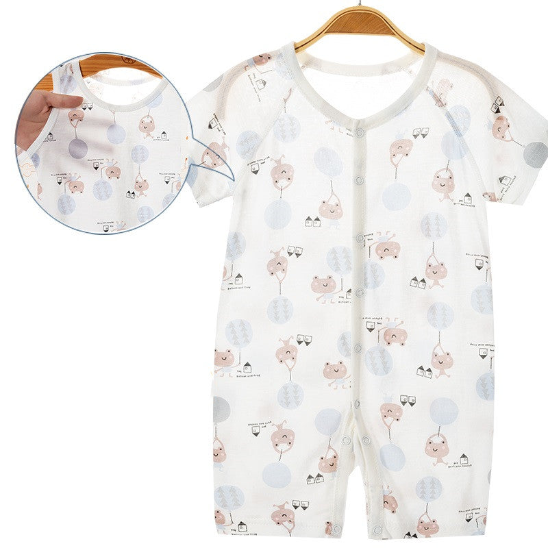 Summer thin long-sleeved newborn baby romper