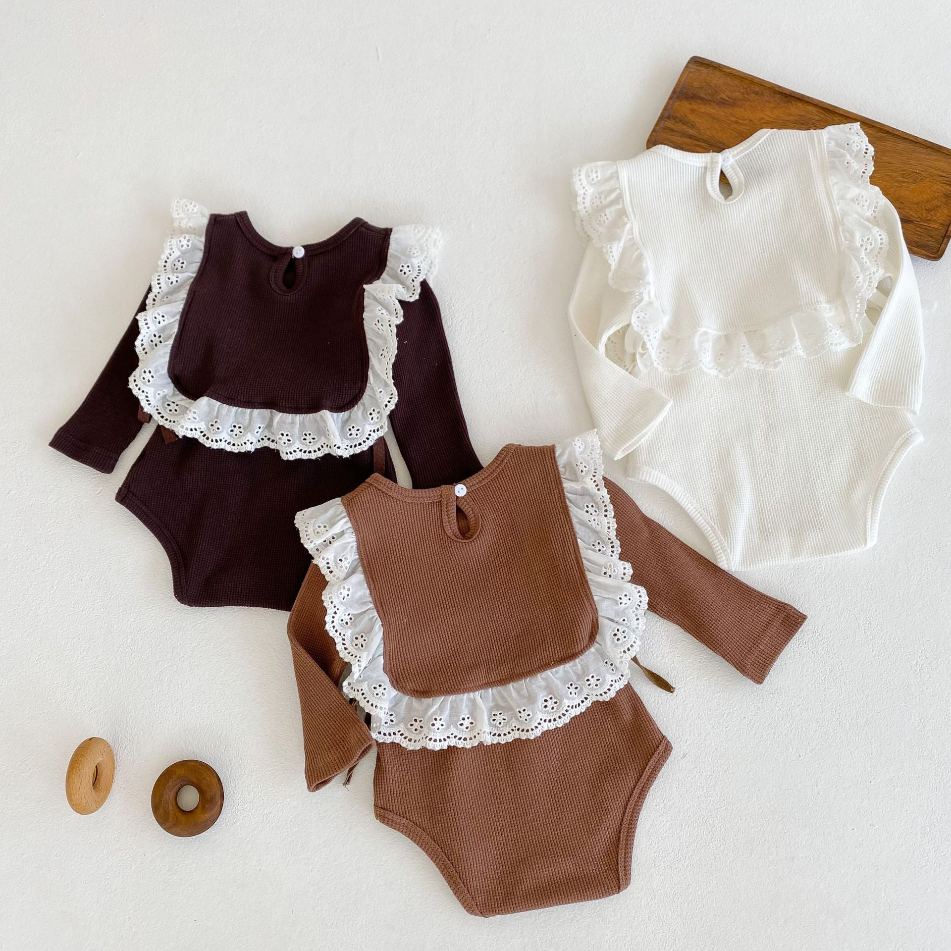 Autumn Solid Triangle Baby Solid Bodysuit