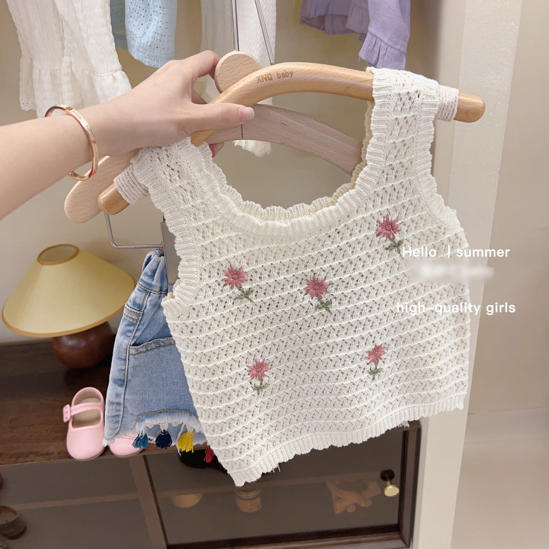 Hollow Children Straps Baby Thin Vest Children's Clothing