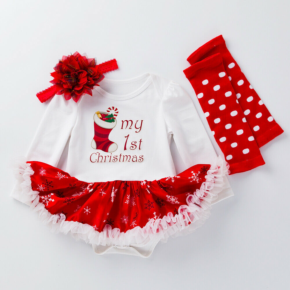 Christmas Infant Clothing Long Sleeve Baby's Gown Suit
