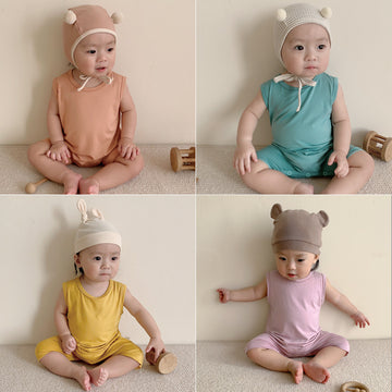 Baby Summer Modal Thin Sleeveless Tank Top Romper