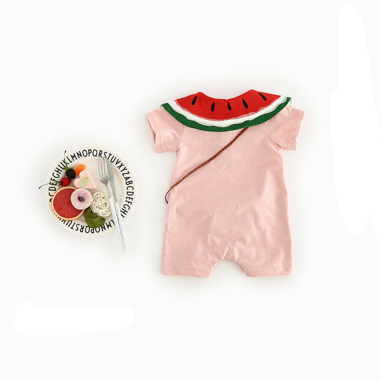 Cute cartoon watermelon baby romper