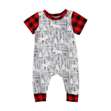 Plaid Forest Romper