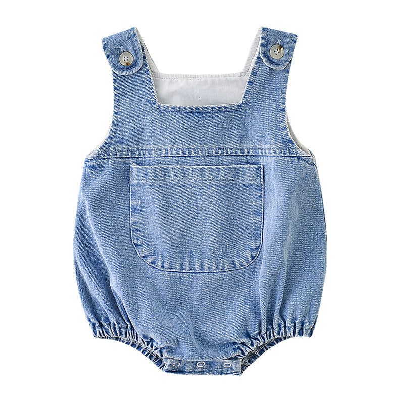 Infant Men And Women Baby Denim Sling Triangle Bag Fart Clothes