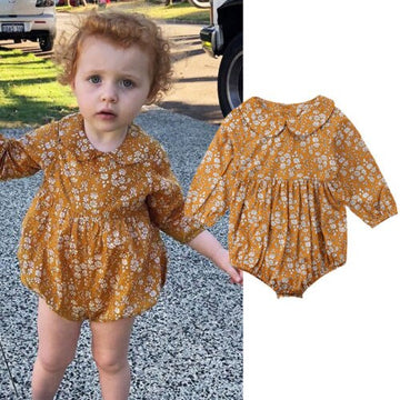 Newborn Baby Girls Clothing Infant Baby Girls Floral Rompers Long Sleeve Autumn Clothes Jumpsuit Playsuit