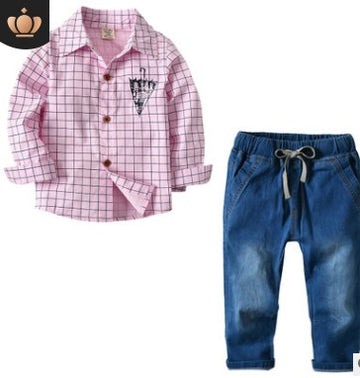 Autumn Boy's Clothing Set Tops And Pants Jeans Children's Set