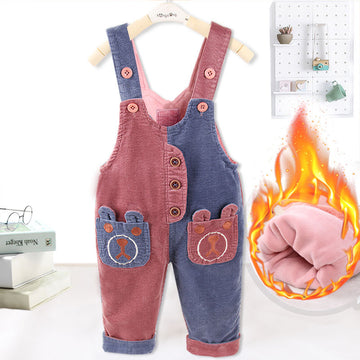 Thicken Plus Velvet Children's Overalls