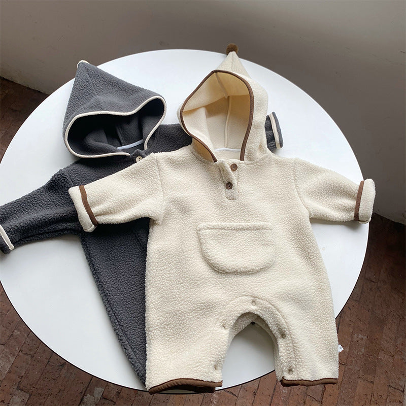 Baby Lamb Velvet Jumpsuit Romper