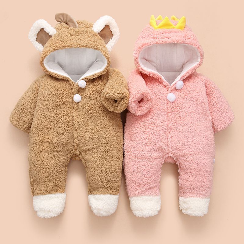 Simple And Cute Thick Warm Baby Onesies