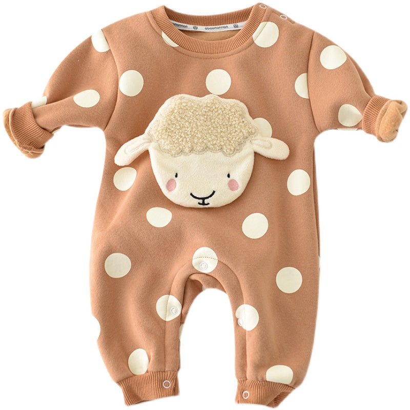 Baby Spring And Autumn One-piece Long-sleeved Cartoon Romper