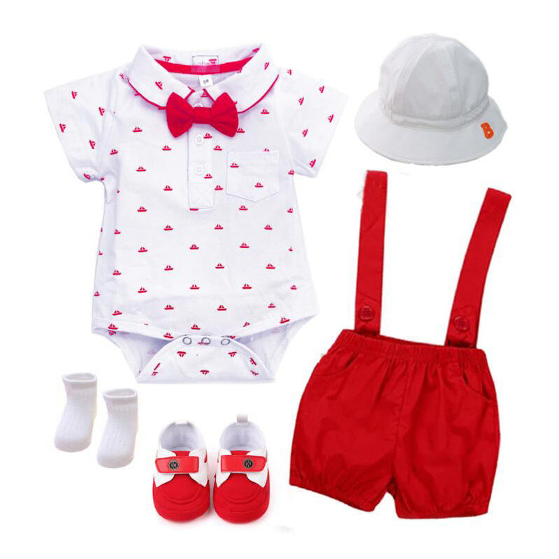 Boys Baby Clothes Suit Short Sleeve Triangle Shorts Children's Clothes