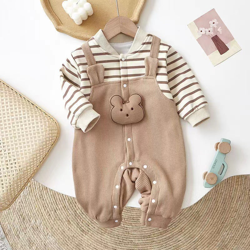 Newborn Infant Clothes Baby Jumpsuits Long Sleeve Super Cute Out One-piece Romper