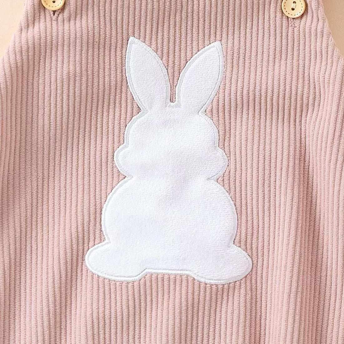 Baby Rabbit Embroidered Two-tone Sling Triangle Rompers