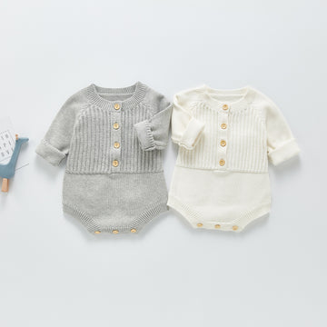 New Baby Knitted Sweater Nordic Style One-piece