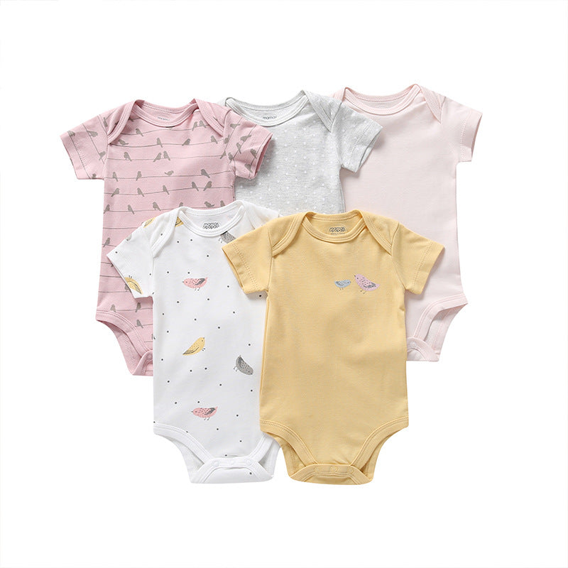 Newborn Foreign Trade Bag Fart Clothes Five-piece Baby Suit