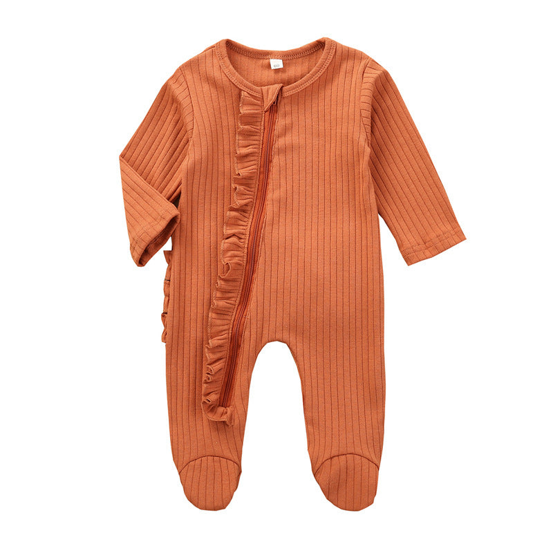 Baby Rompers  Autumn Winter Boys Girls Long Sleeve Jumpsuit Romper Toddler Baby Solid Clothes Bebes Romper