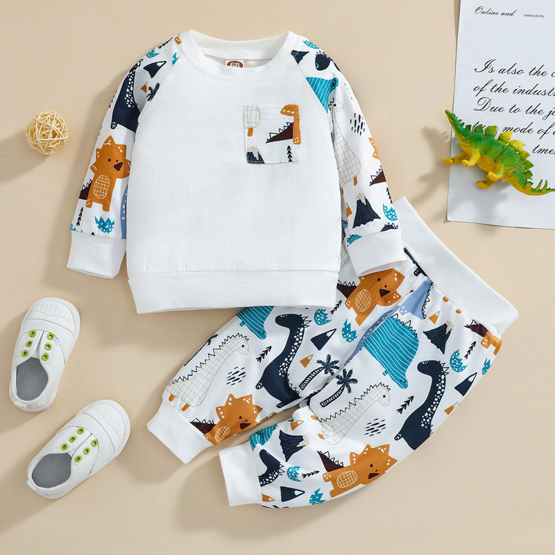 Cute Animal Cartoon Autumn Long-sleeved Suit