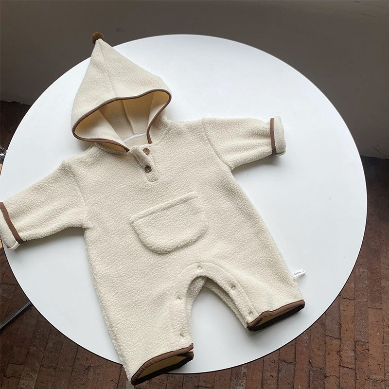 Baby Lamb Velvet Jumpsuit Romper