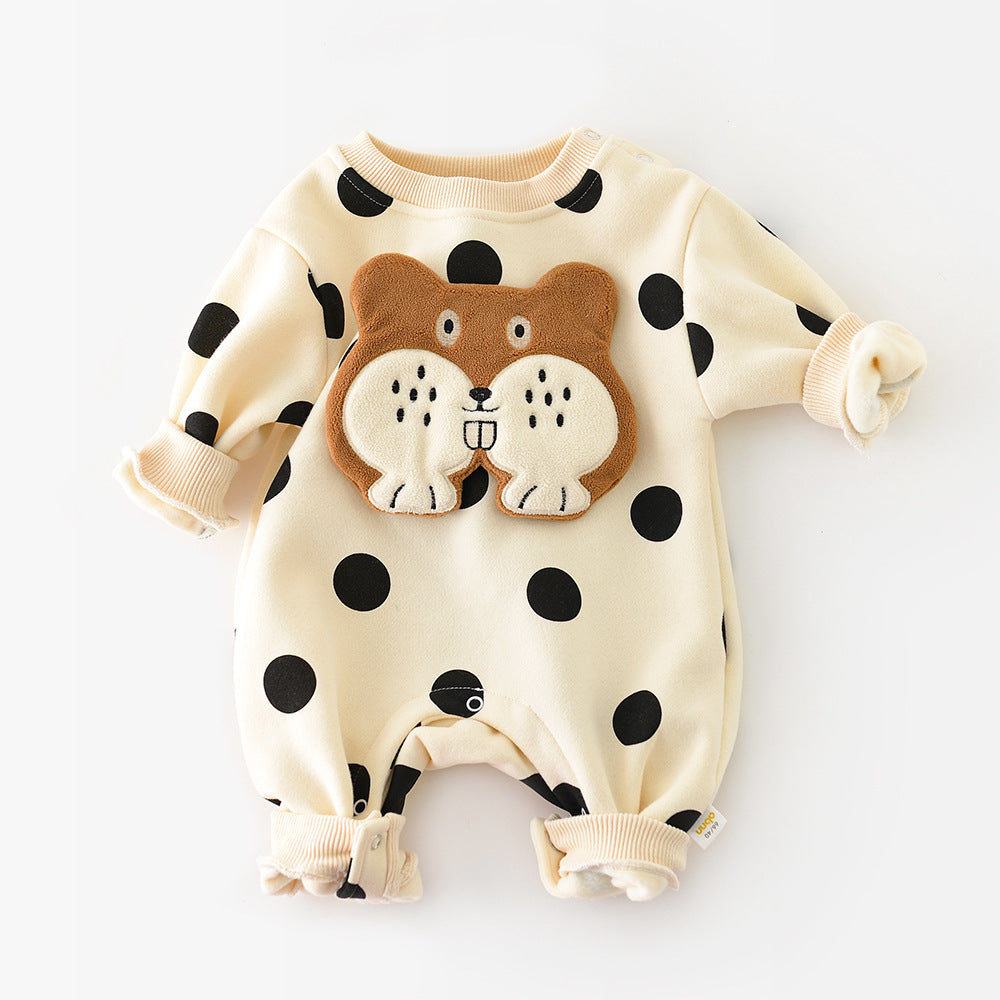 Baby Spring And Autumn One-piece Long-sleeved Cartoon Romper