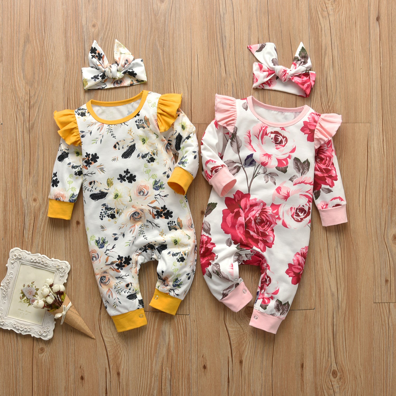 Cute Baby Girl Casual Floral Jumpsuit