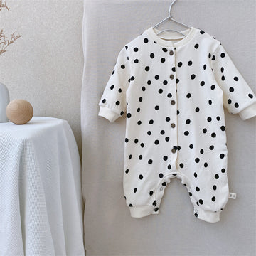 Polka Dot Climbing Suit Baby One-piece Long Sleeve
