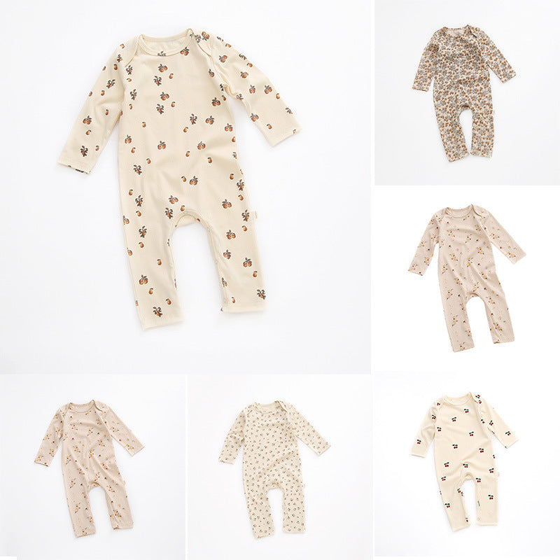 Long-sleeved Cotton Romper For Infants And Young Children